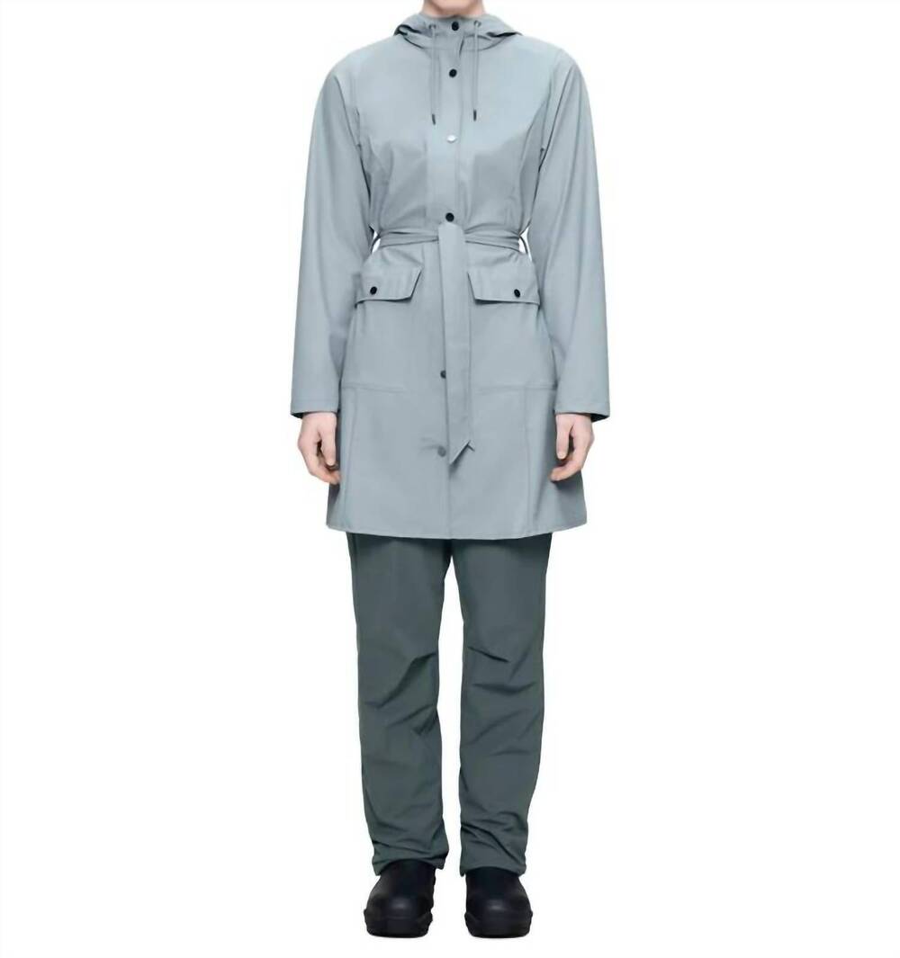 NEW RAINS curve long jacket in pool